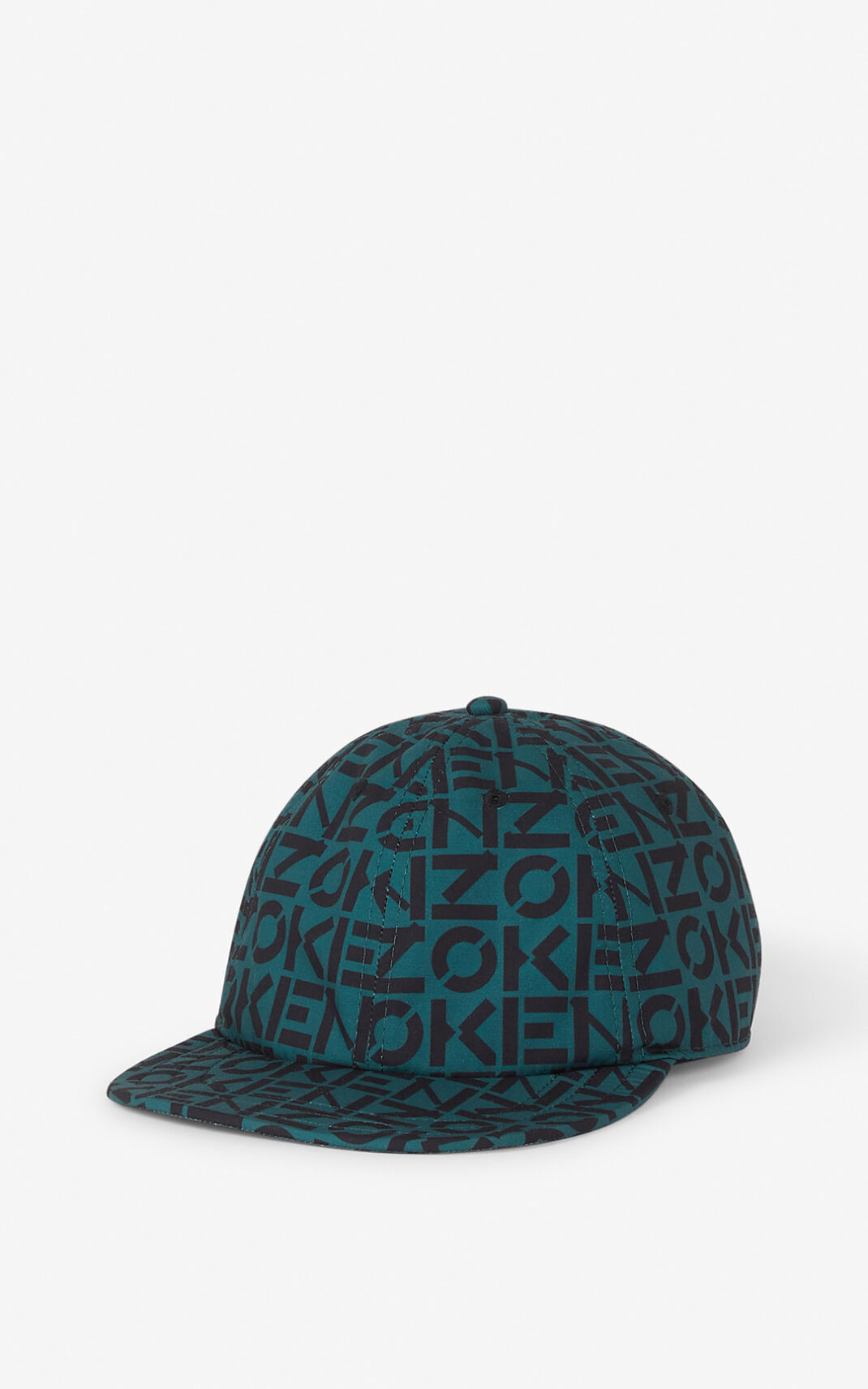 Casquette Kenzo Femme Monogrammed baseball Vert Foncé QTVMN-8904